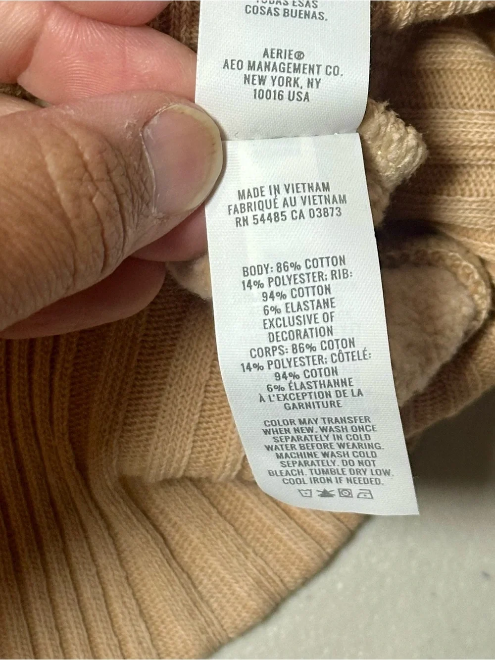 aerie Cropped Hoodie in Beige - Picture 7 of 10